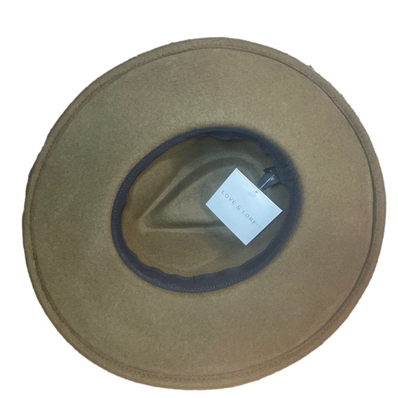 New! FEDORA hat by Love & Lore, 100% Wool, in Hunter/Olive Green, OS - Picture 4 of 6